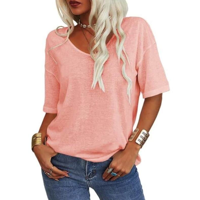 FINAL SALE⚡Summer Casual Half Sleeve T-shirt Basic Tops (Multiple Colors)