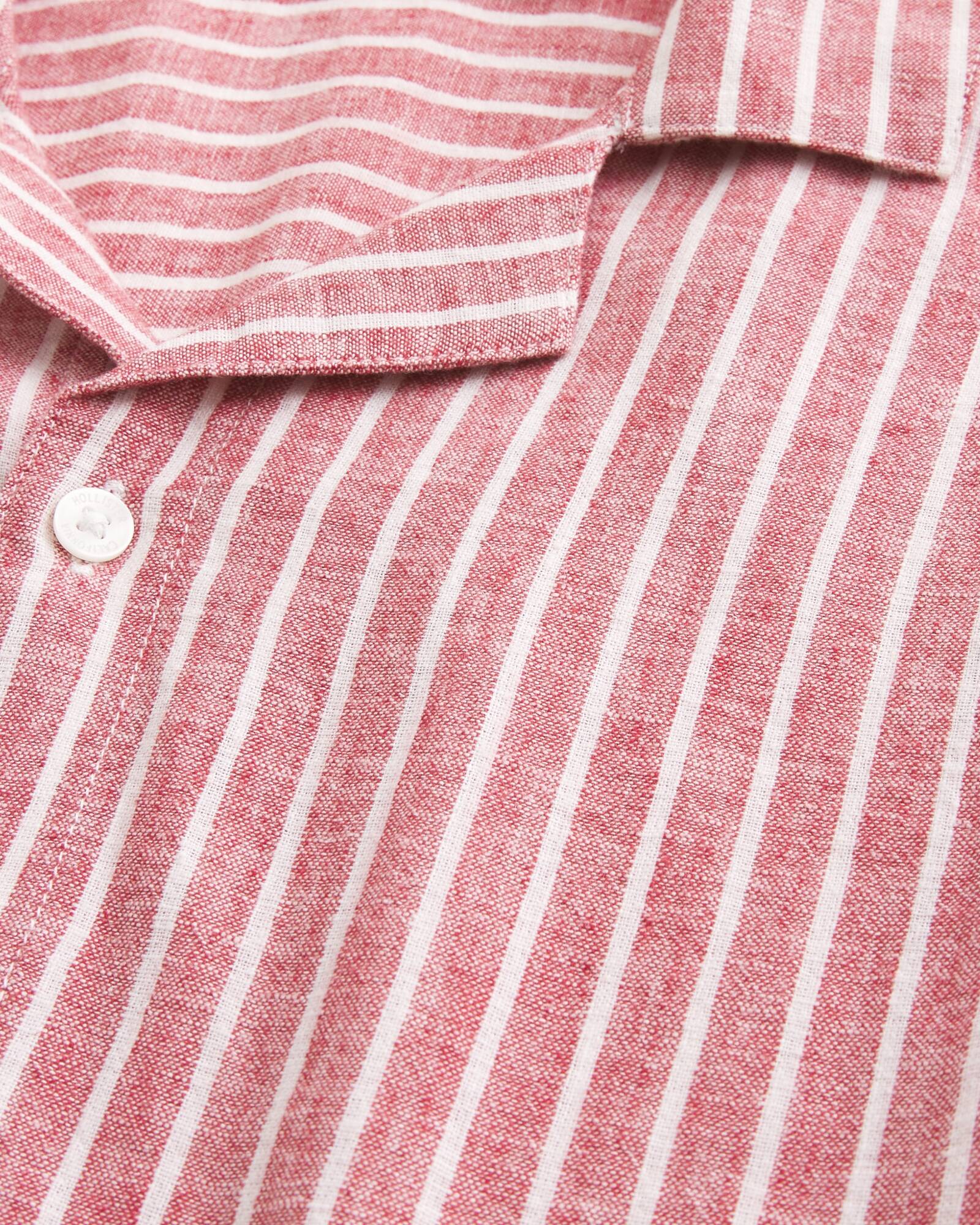 Boxy Short-Sleeve Linen-Blend Shirt