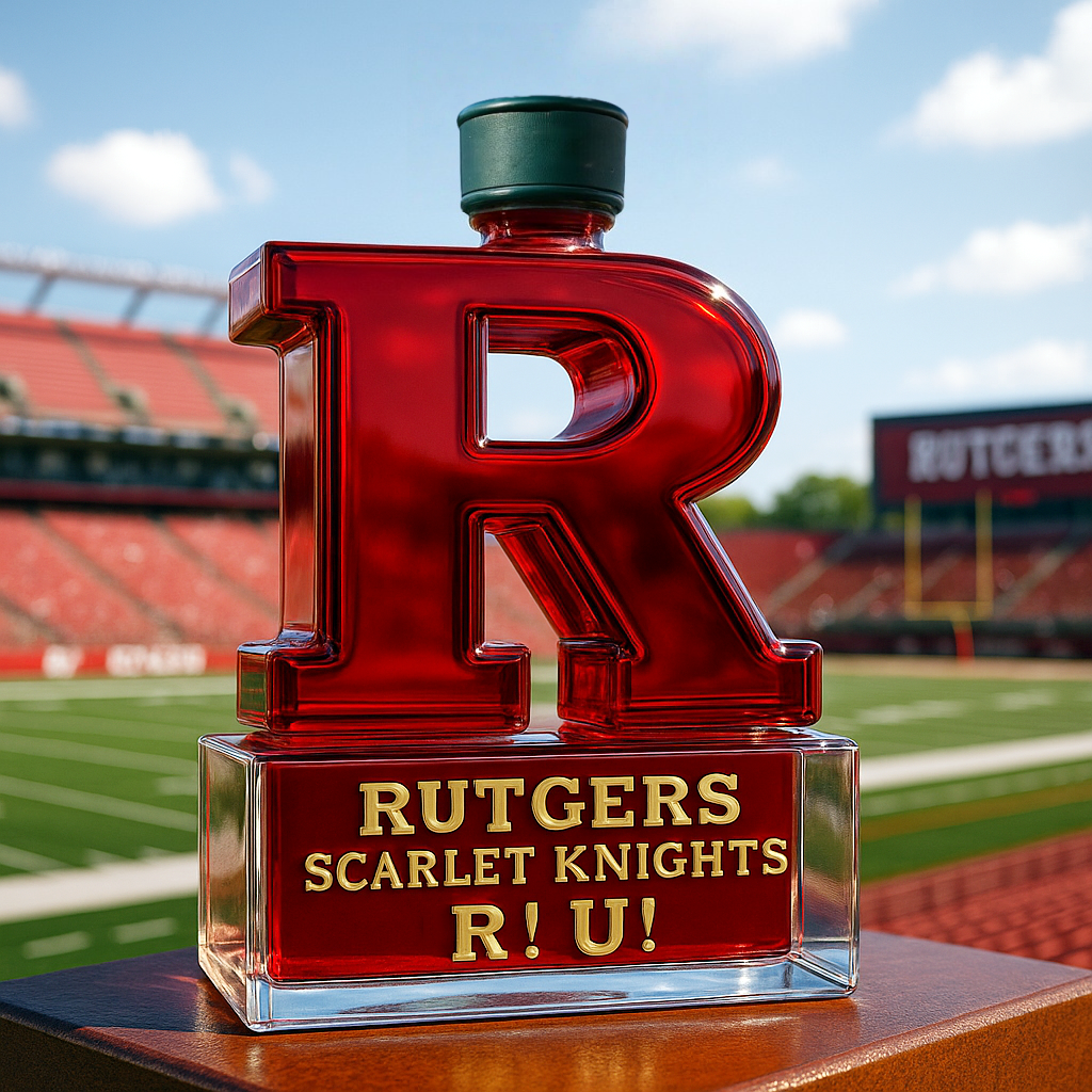 Rutgers Scarlet Knights Limited-Edition Whiskey Bottle