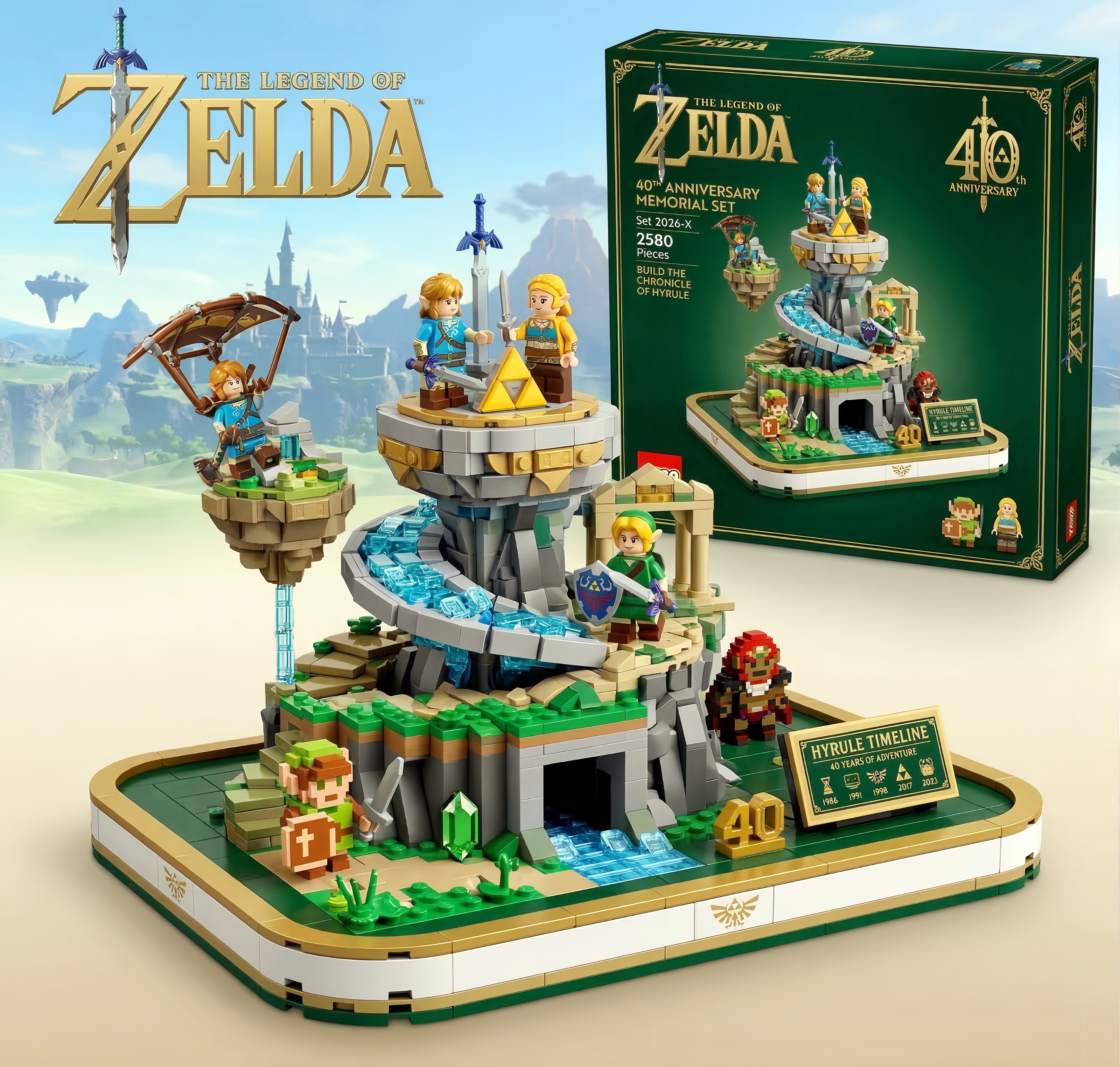 The Legend of Zelda 40th Anniversary Building Blocks Set