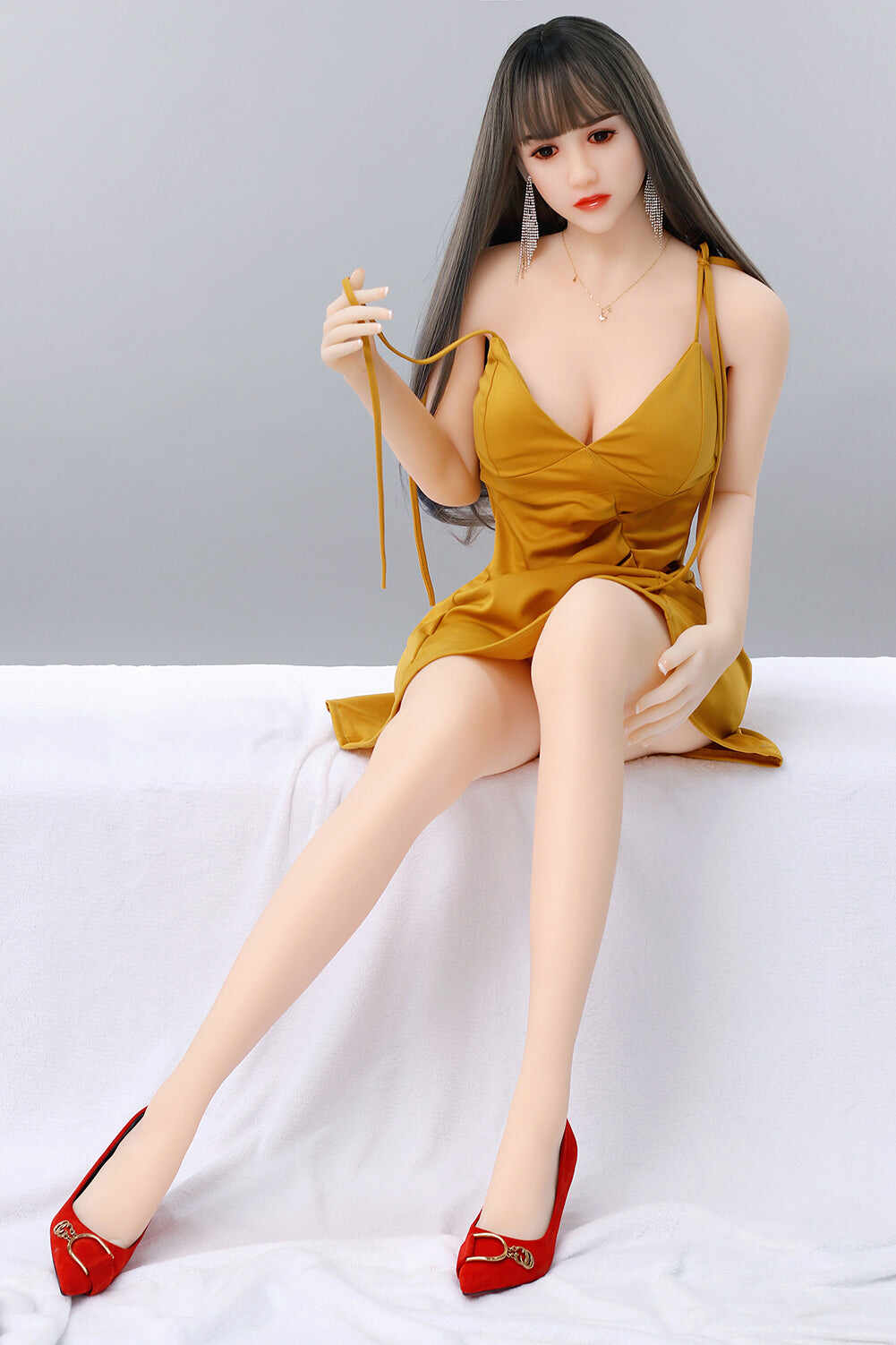 Daisy 5ft41 / 165cm 37 Head TPE  Small Breast Real Asian Full Size Sex Doll