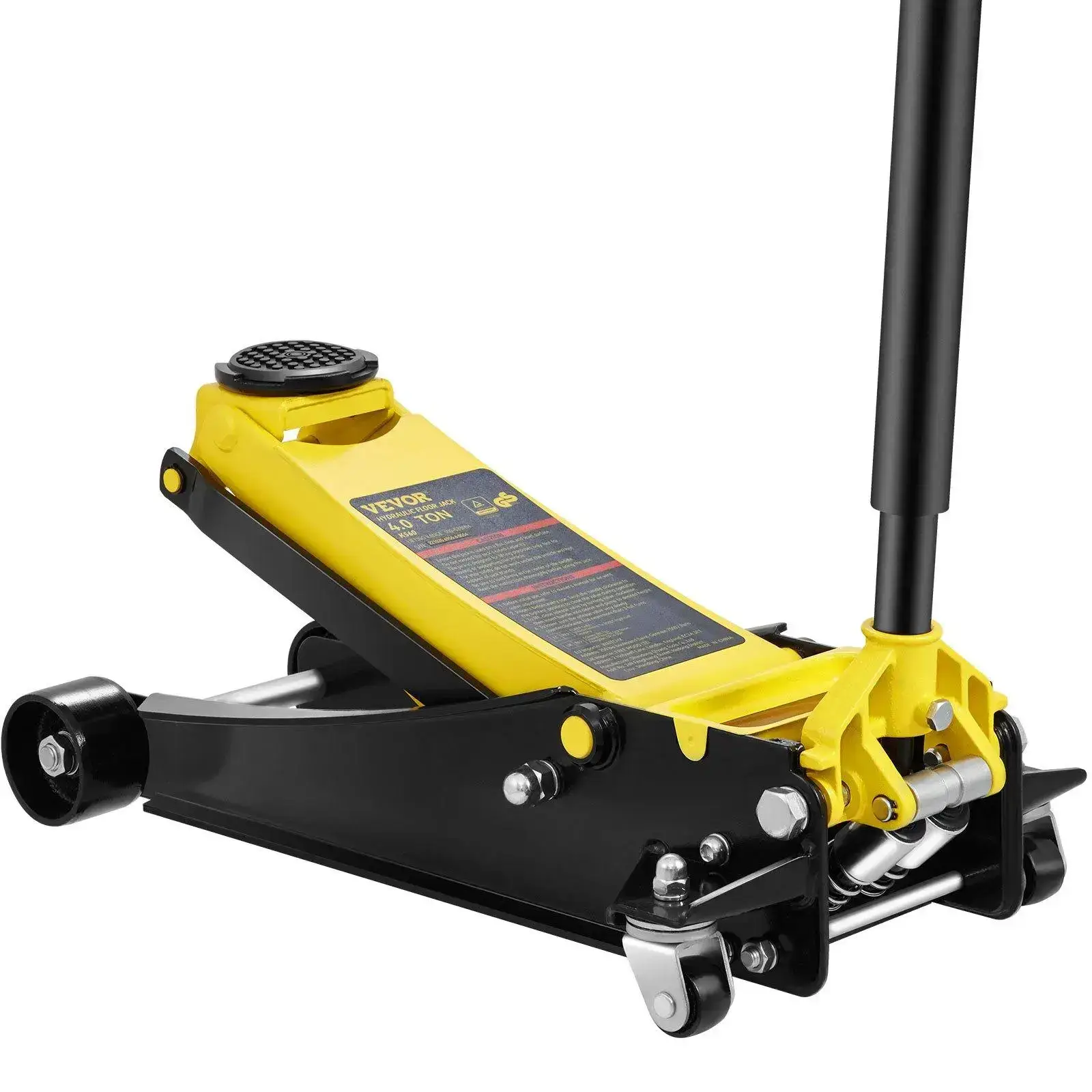 Low Profile Floor Jack 4 Ton Heavy Duty Steel Dual Piston Rapid Pump Portable Car Wheel