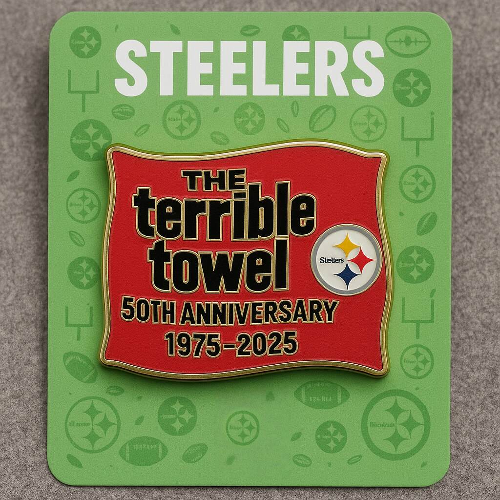 Terrible Towel 50th Anniversary Badge