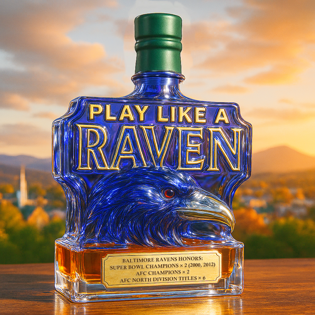 Baltimore Ravens Honors Whiskey Bottle