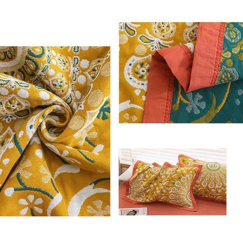 Flower Fireworks Pattern Cotton Gauze Quilt