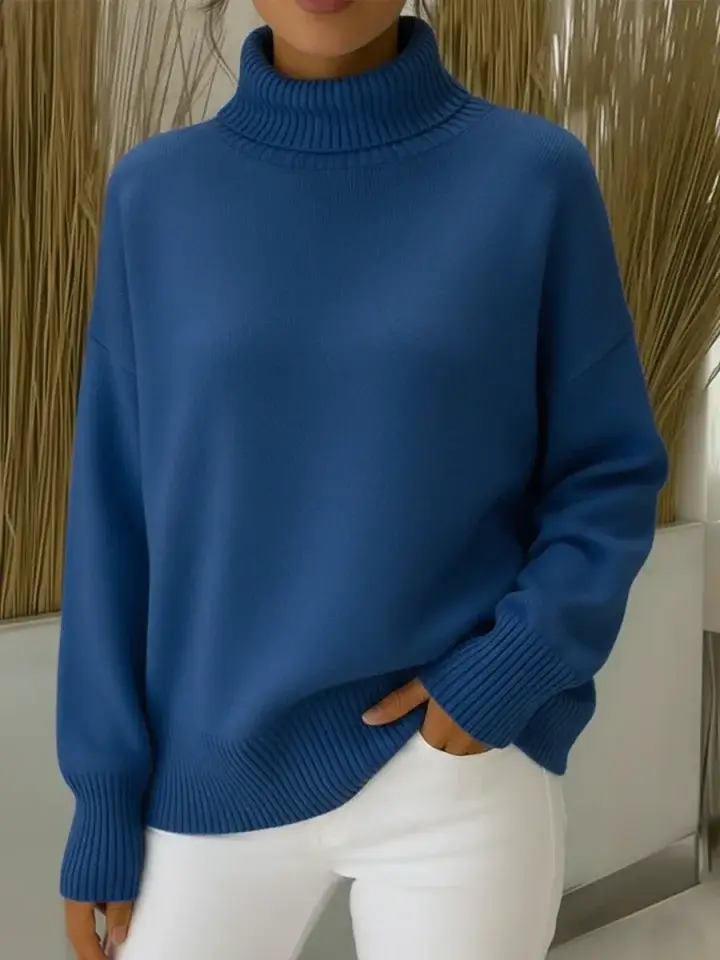 🔥Summer Arrivals🌟Cozy High-neck Solid Color Sweater
