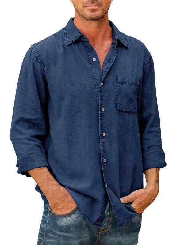 🔥Men's Long Sleeve Button Down Shirt