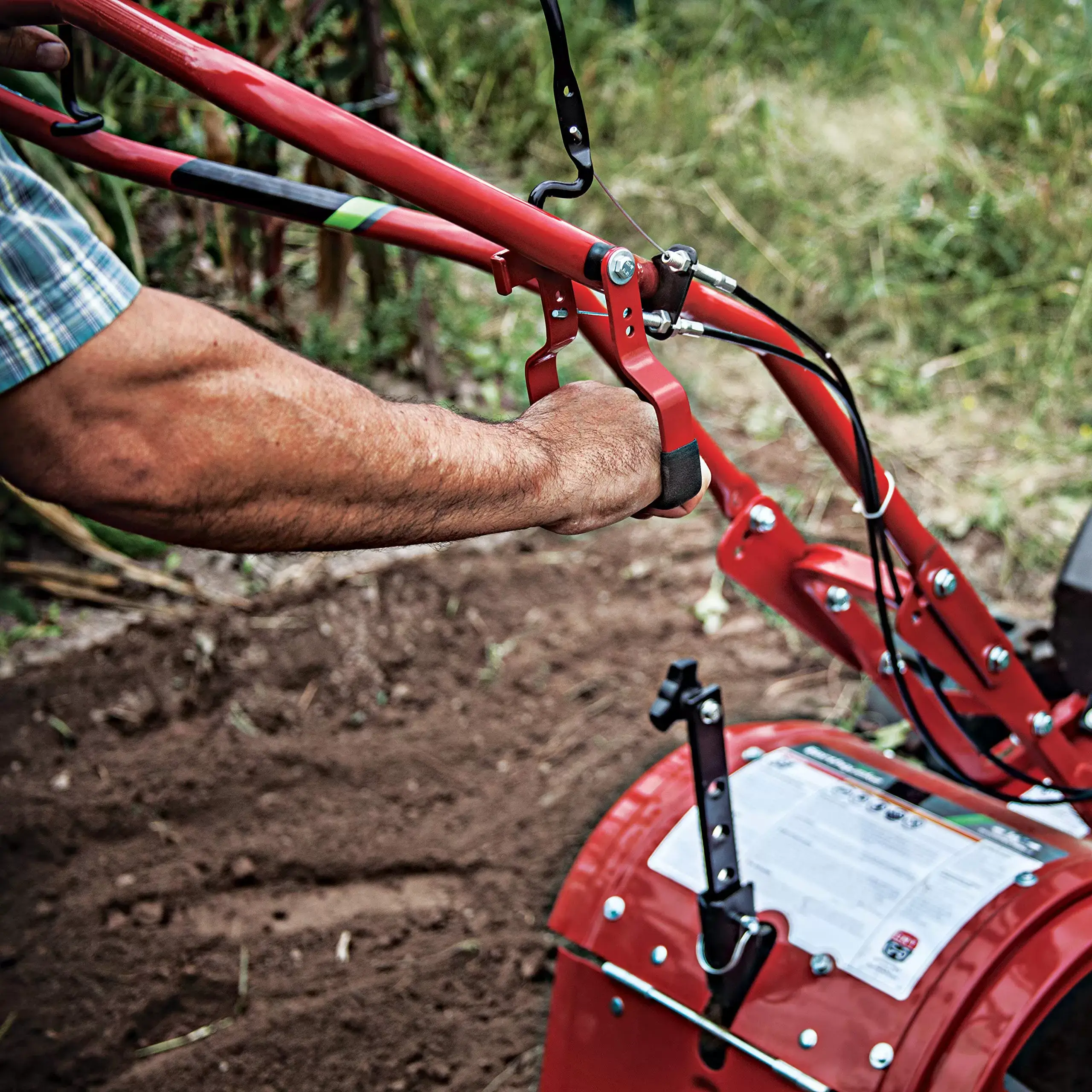 🔥Big Sale Today🔥Rear Tine Tiller, Powerful 209cc 4-Cycle Viper Engine, Rugged Bronze Gear Transmission, Counter-Rotating Tines, Instant Reverse, Pneumatic Wheels