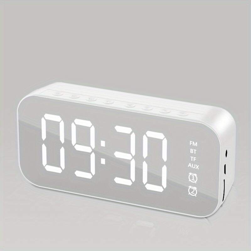 5.0 Burst Wireless Speakers 47244.09inch/Ah New Mini Home Small Mirror Sound Remote Alarm Clock Smart Speakers
