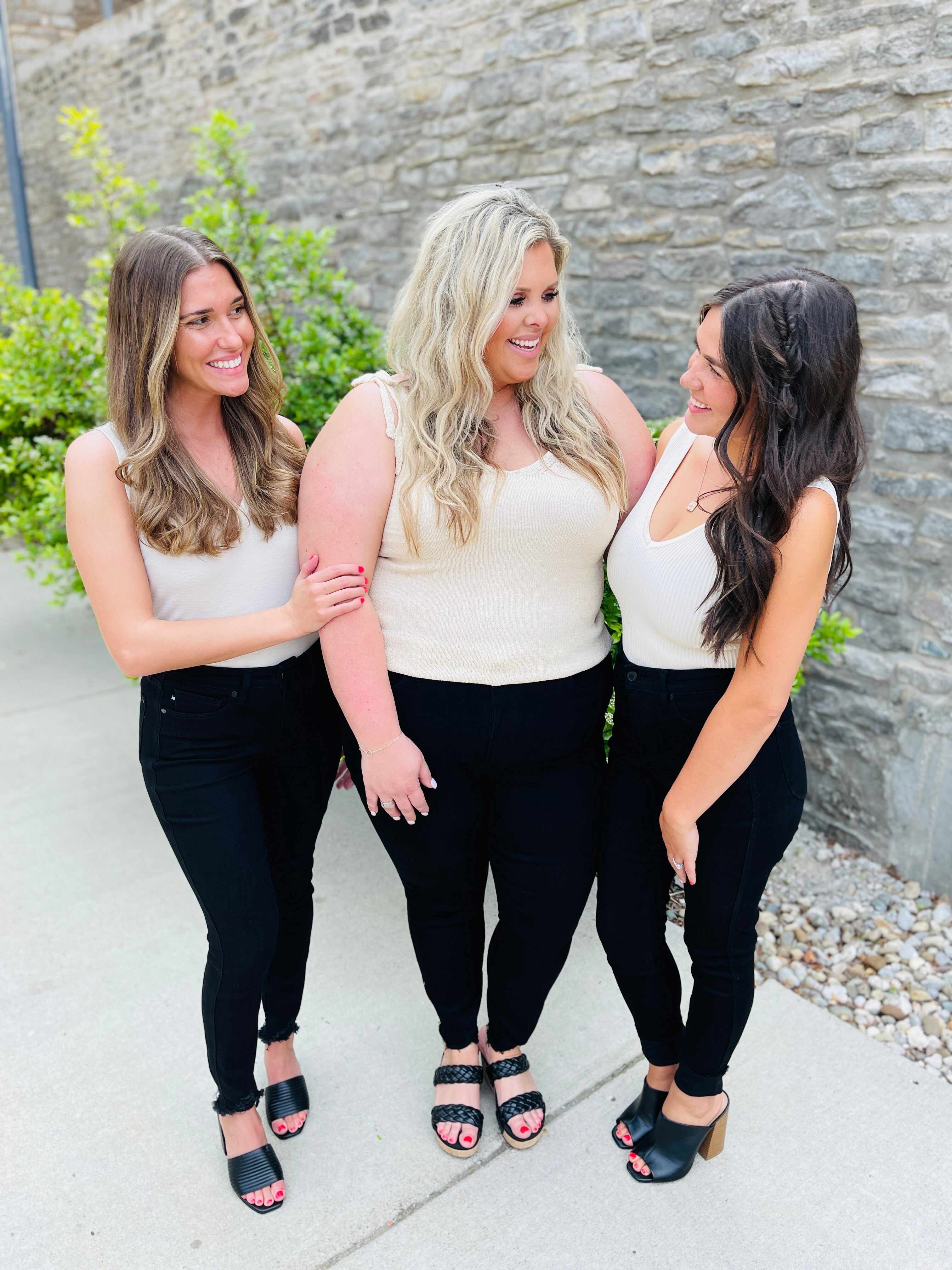 MARKDOWNS! Tummy Control Black Skinny Jeans in Reg/Curvy Fifth Restock!