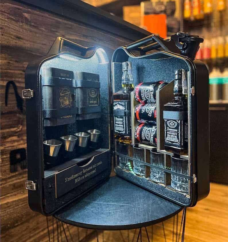 20 L Jerry Can Mini Bar, Christmas gift, Home Mini Bar, Party Mini Bar, Handmade Fuel Bar, Gift For Him, For Husband, Custom Fuel Bar