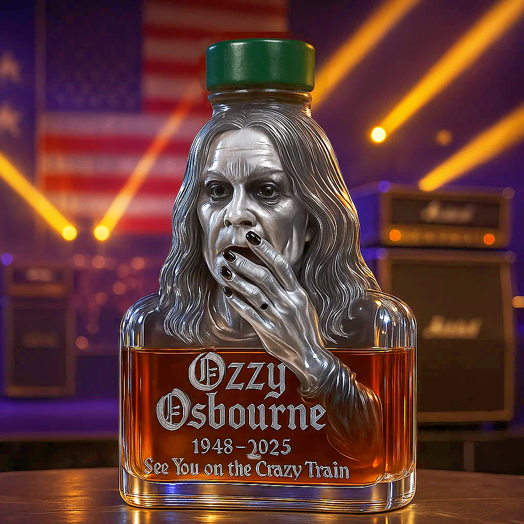 Ozzy Osbourne Memorial Whiskey Bottle
