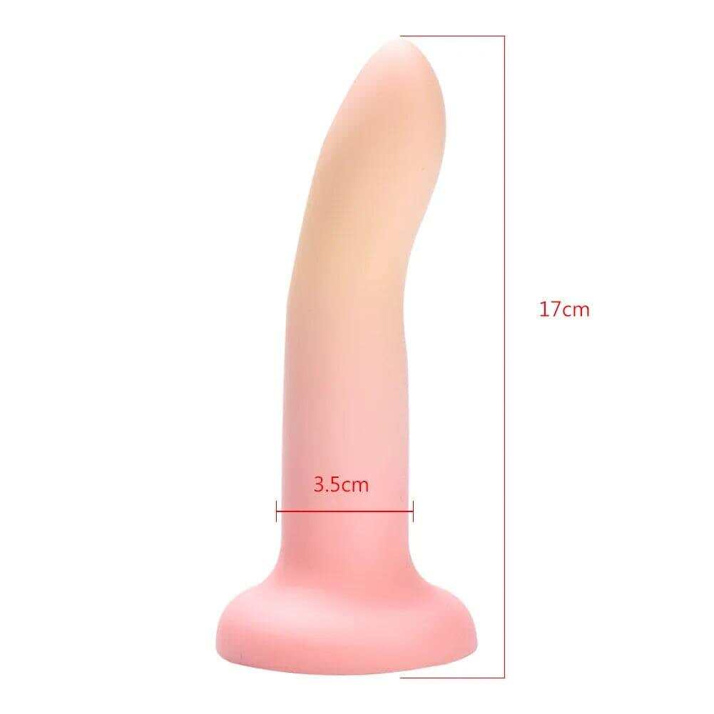 Realistic Liquid Silicone Dildo – Pink G-Spot and Anal Masturbator with Suction Cup