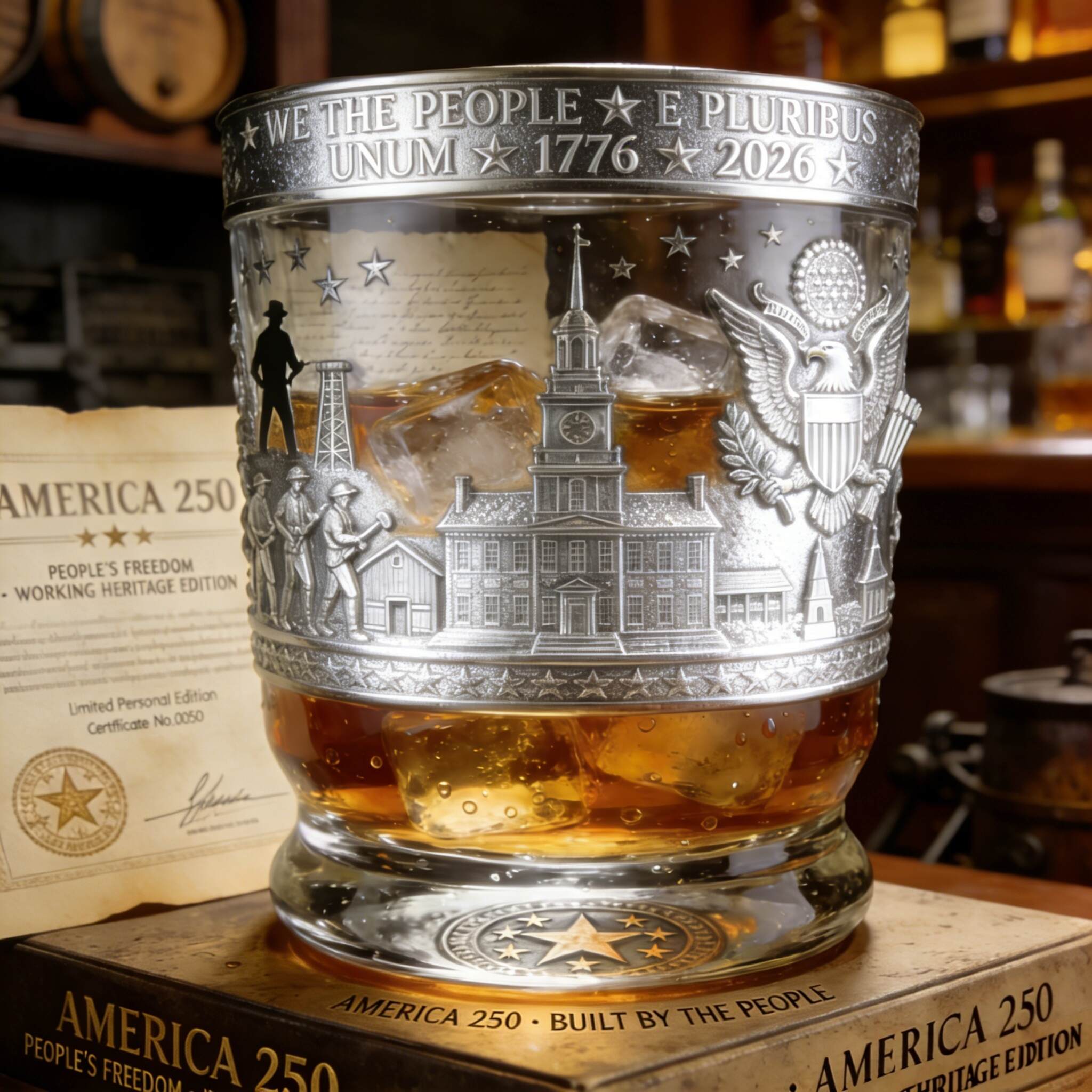America 250 Whiskey Glass