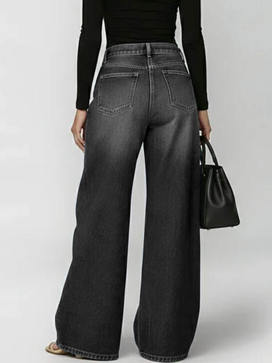🔥Summer Arrivals🌟Women's New High-waisted Casual Loose Wide-leg Jeans