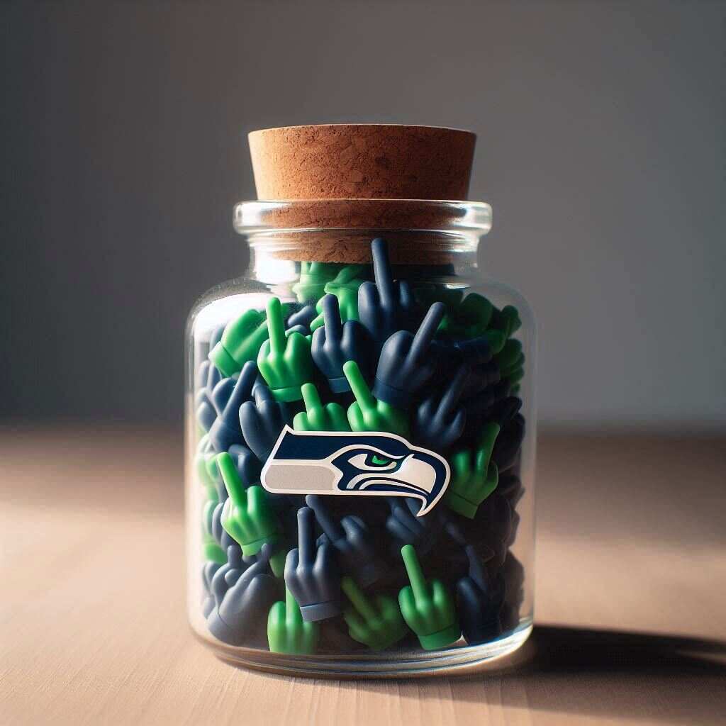 Funny Football Team Middle Finger Jar