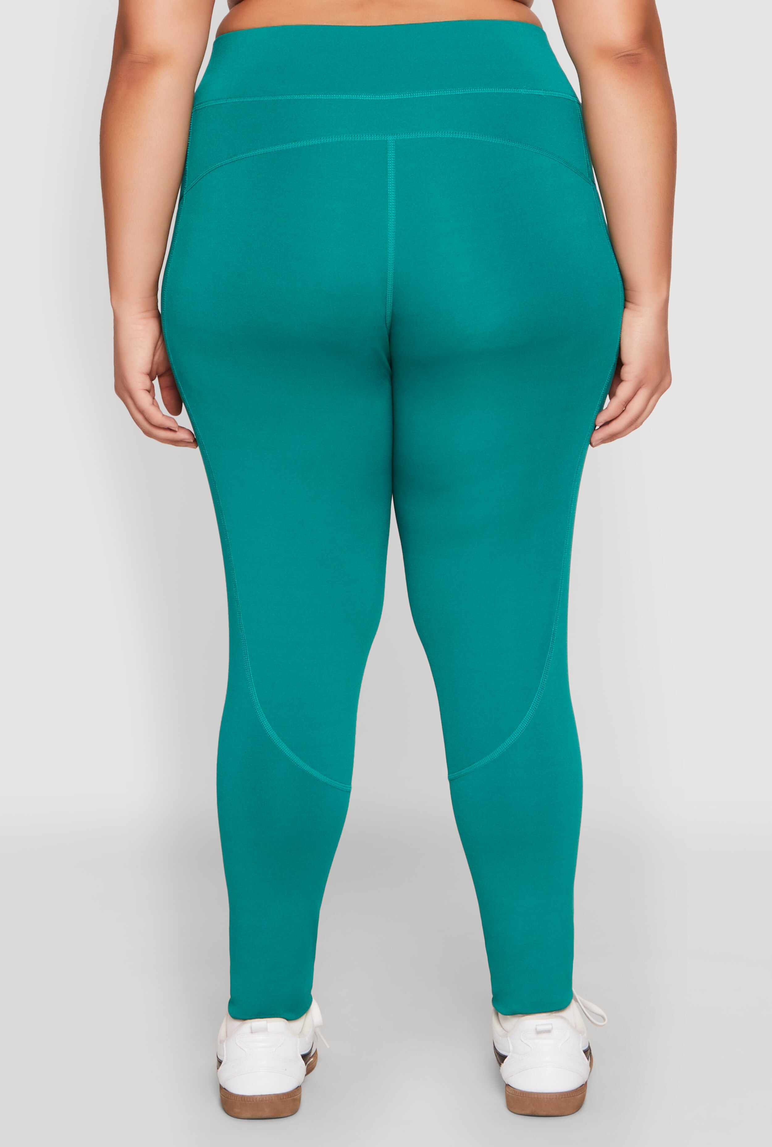 Plus Size Side Zip Pocket Leggings