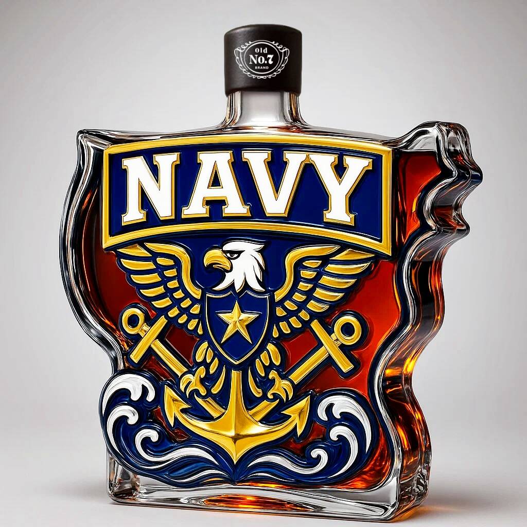 US Navy 250th Anniversary Whiskey Bottle