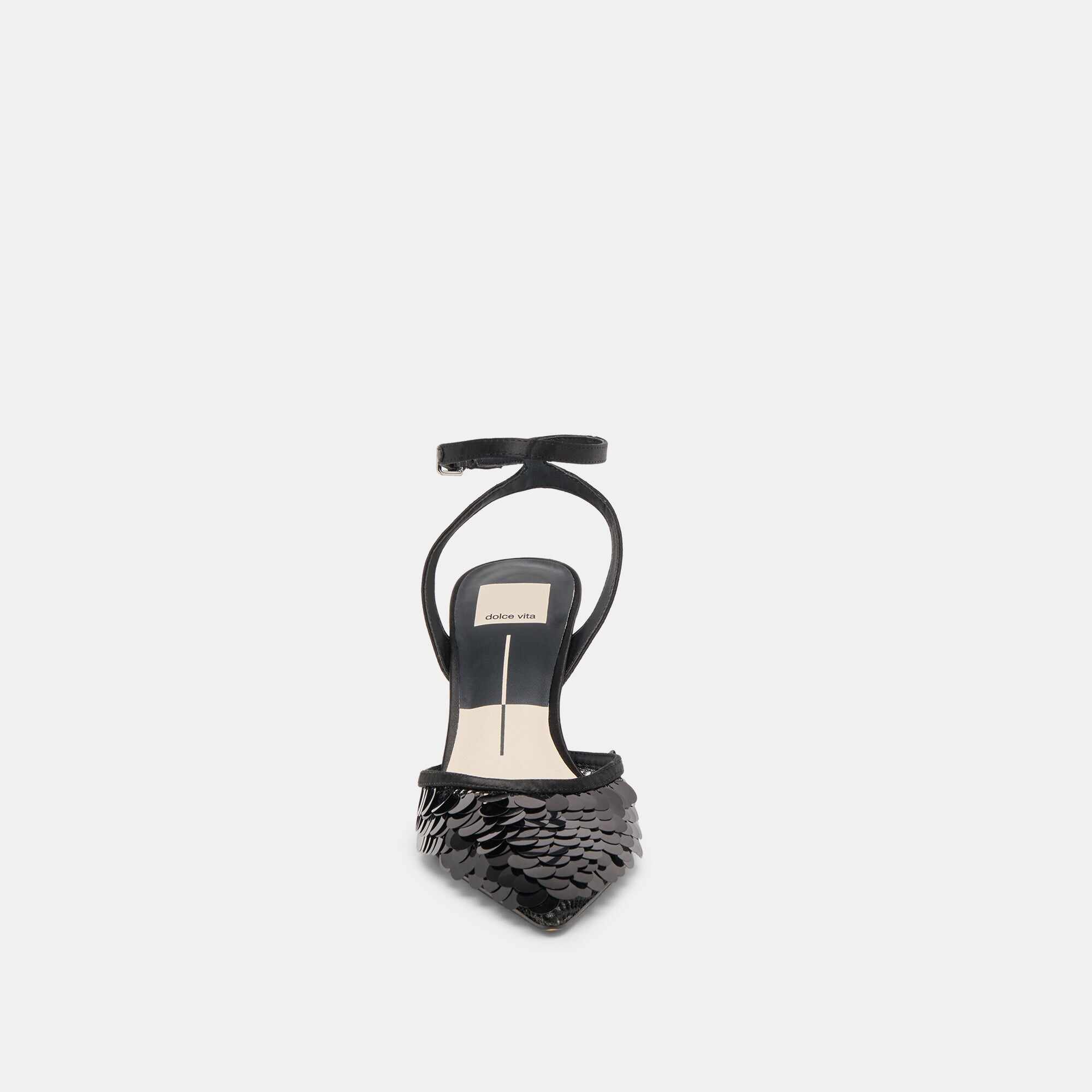 ELIZZA CONFETTI HEELS ONYX WOVEN MESH