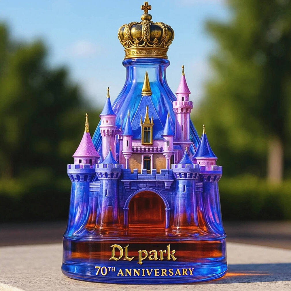 Disneyland 70th Anniversary Whiskey Bottle