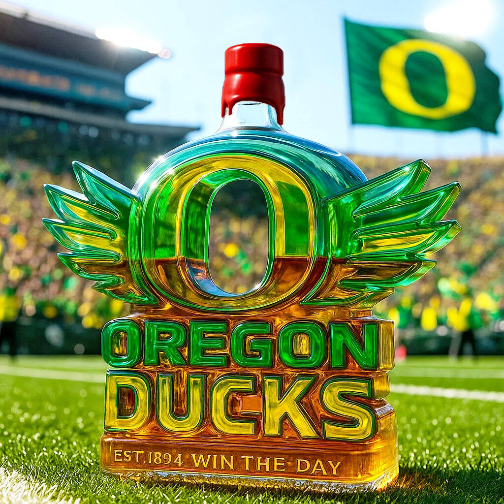 Oregon Ducks Limited Edition Whiskey Bottle