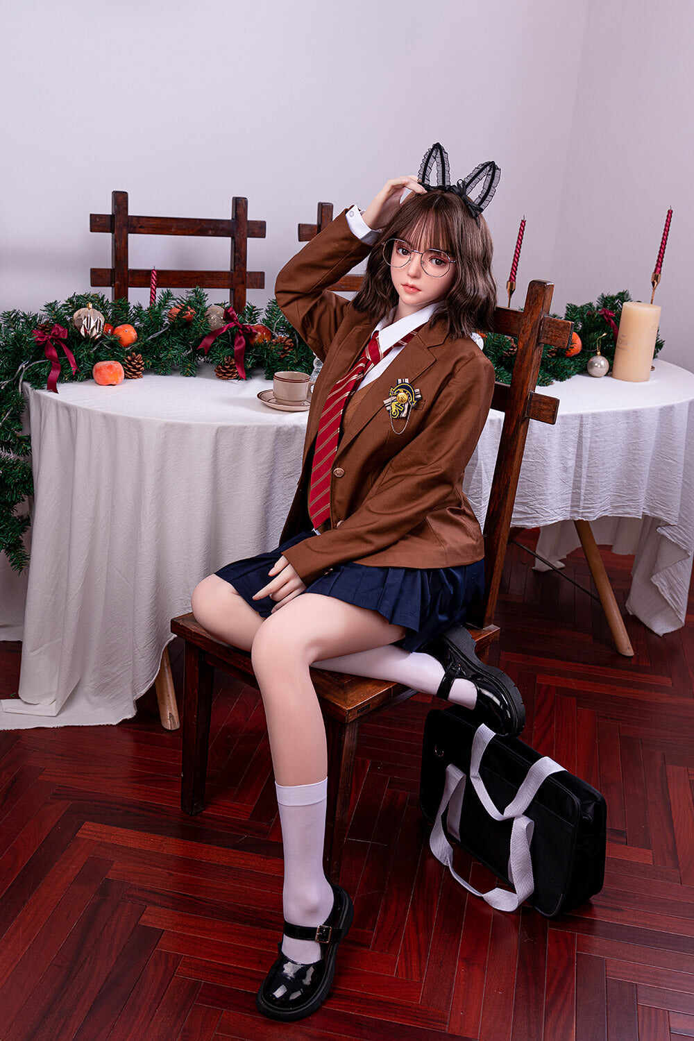 Euphemia 5ft34/ 163cm #66 Head Full Silicone Japanese Uniform Realistic Sex Doll
