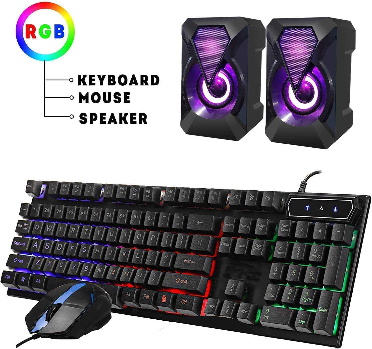 Desktop Computer PC, 3.1 GHz, Intel Core i5, 16GB, RAM, 2TB HDD, New 22 inch LED Monitor, RGB Speaker and Keyboard Mouse, WiFi, Windows 10 Pro (Renewed)