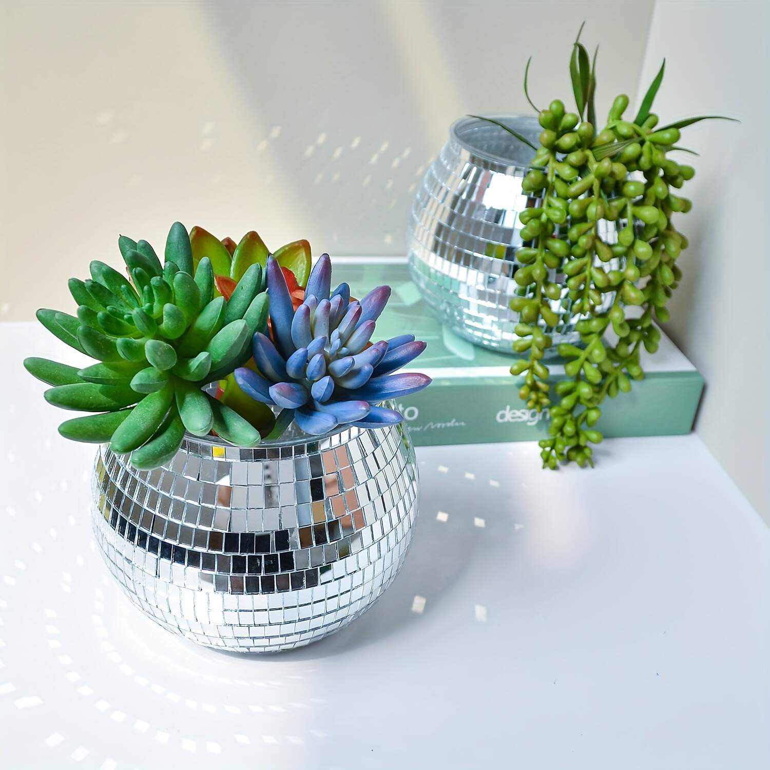 🎄Early Christmas Sale 49% OFF🔥Disco Ball Glass Mirror Flower Vase - 3 x 4 inches