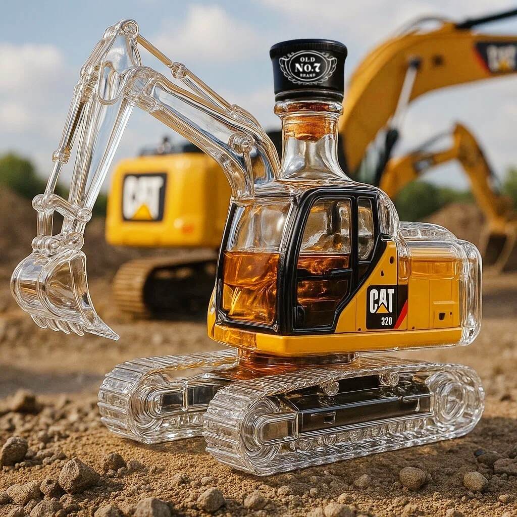 Caterpillar CAT 320 Whiskey Bottle