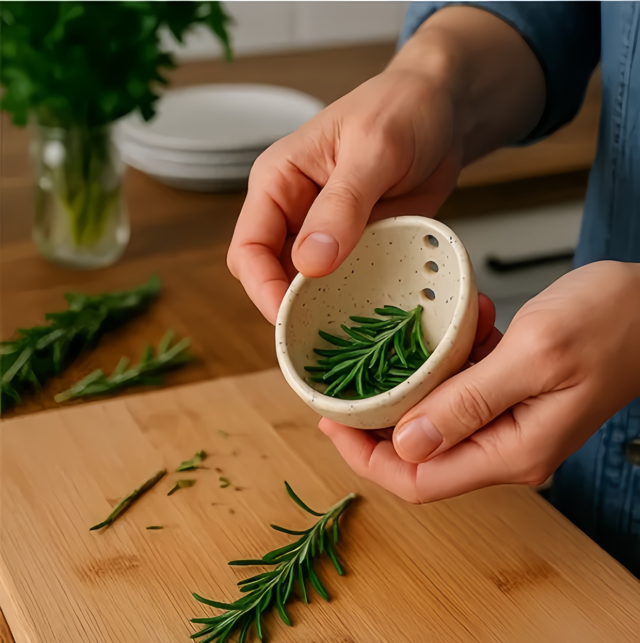 Earthenware Herb/Coriander Stripper