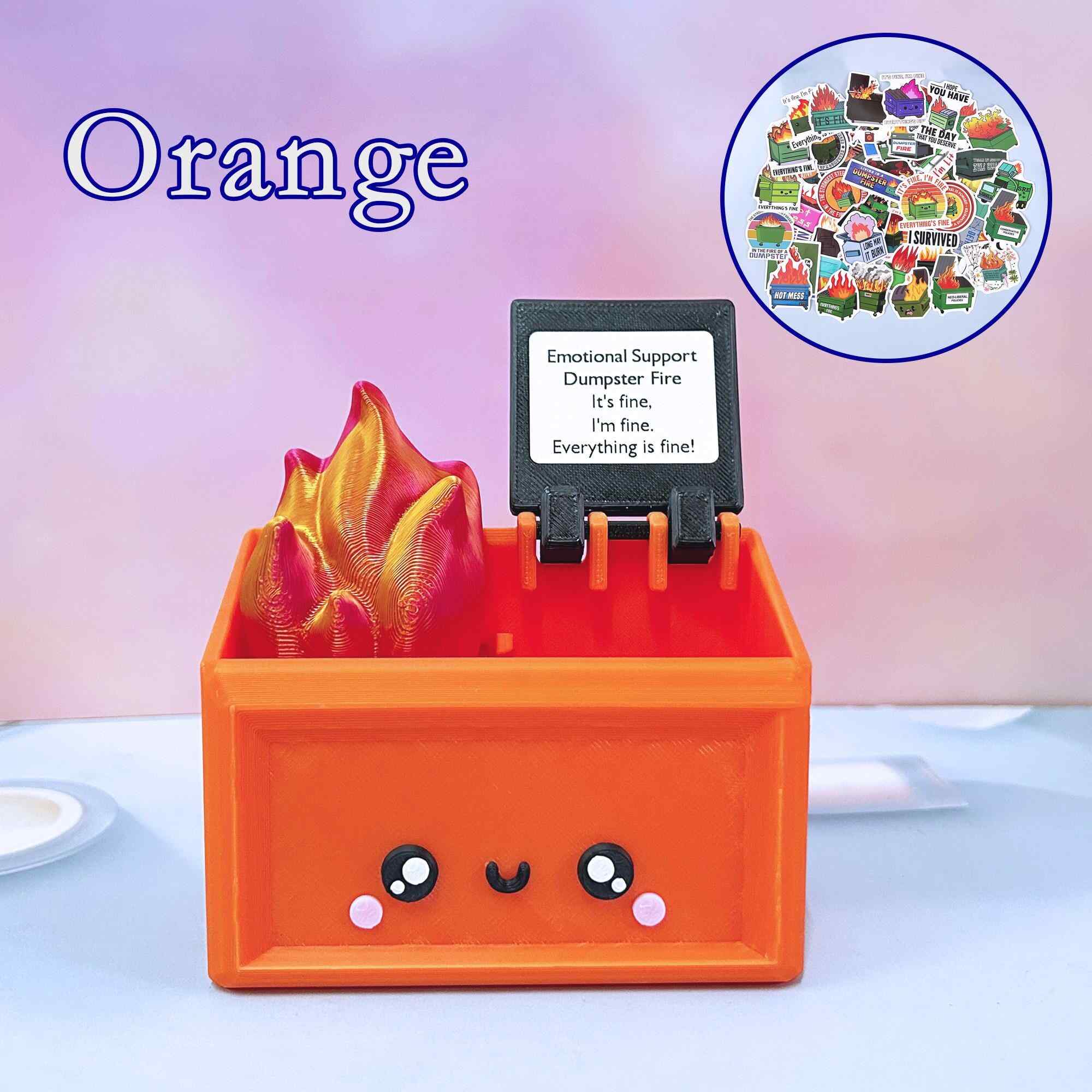 Dumpster Fire Desk Accessories Pen Holder