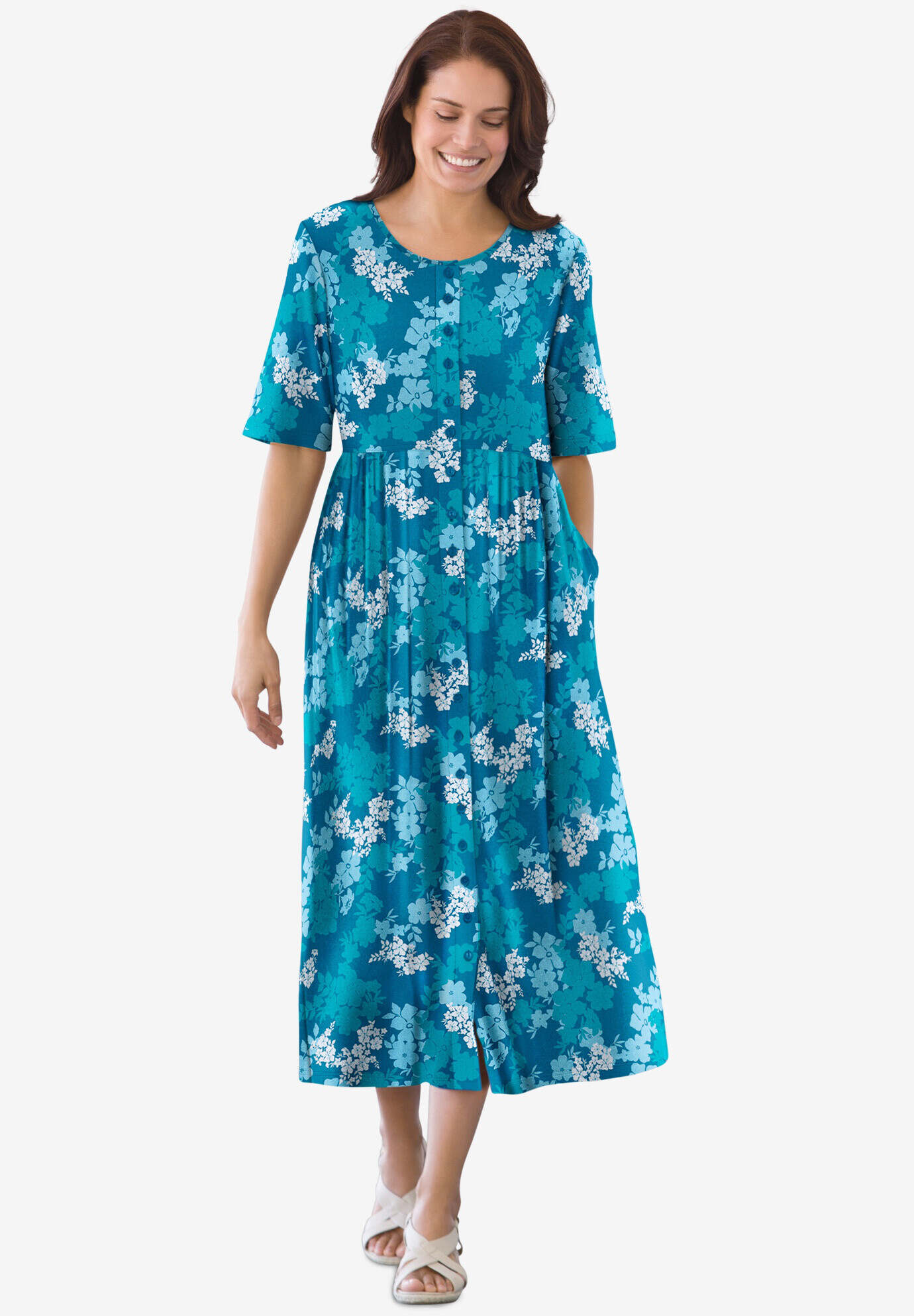 Button-Front Essential Dress