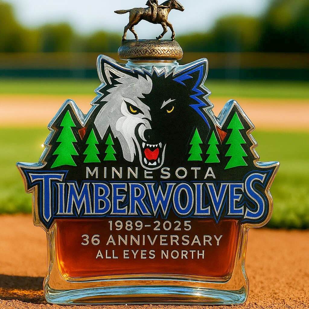 Minnesota Timberwolves Whisky Bottle