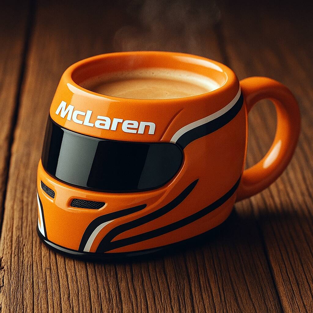 F1 helmet mug