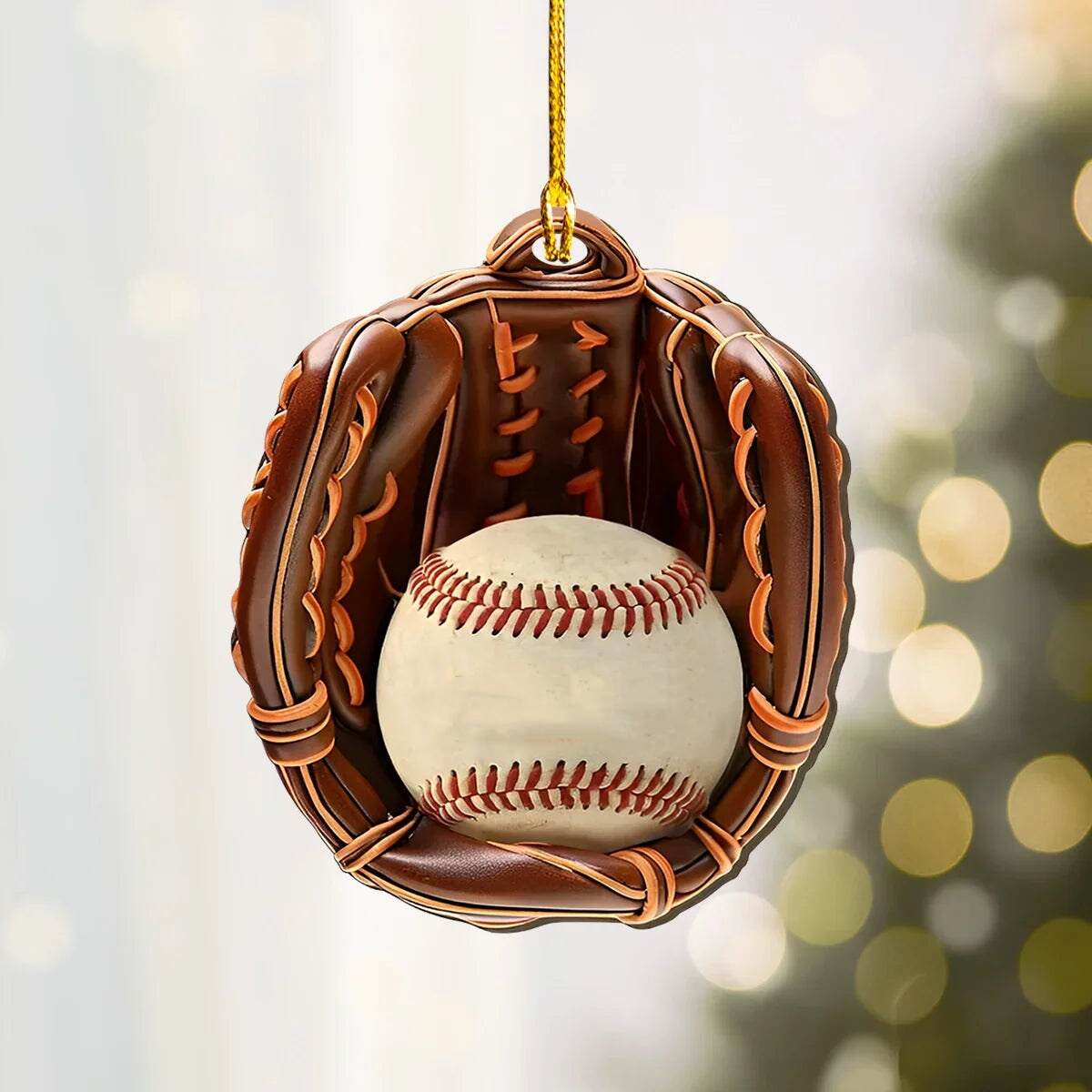Shineful Ornament Baseball Snowflake
