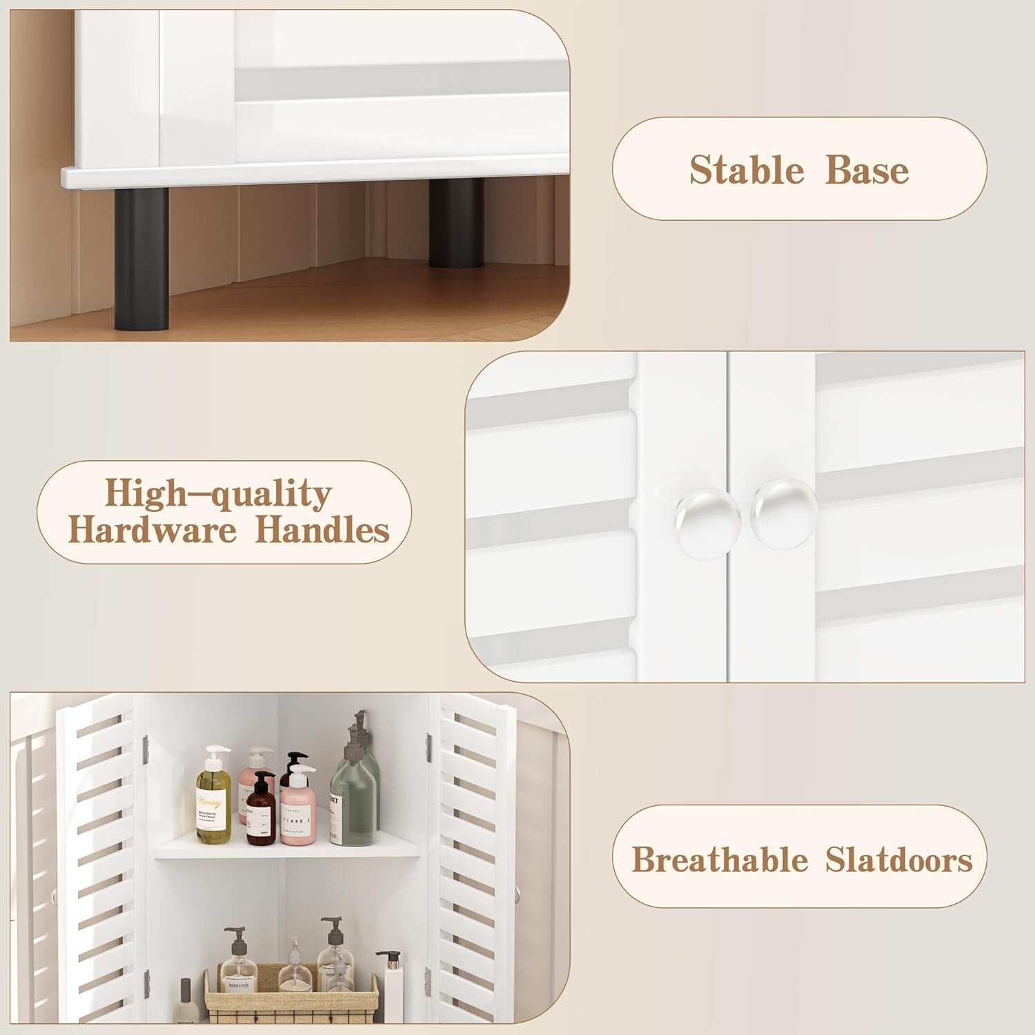 Tall Corner Cabinet, 68.8'' Storage Cabinet with Doors and Adjustable Shelves