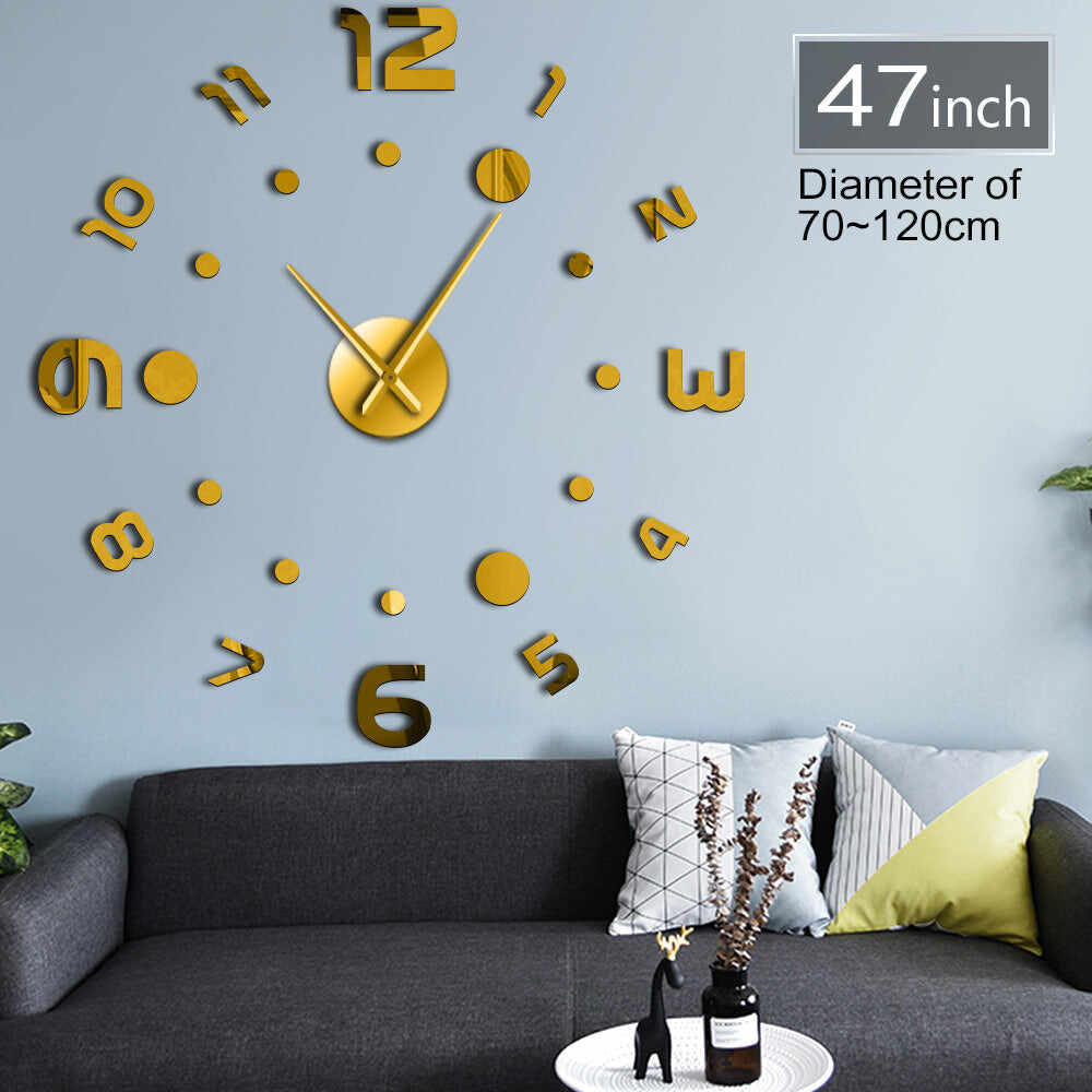 New Real Special Watch Quartz Wall Clocks 3D Acrylic DIY Wall Art Giant Clock Design Luxury Large Decorative Clocks Duvar Saati