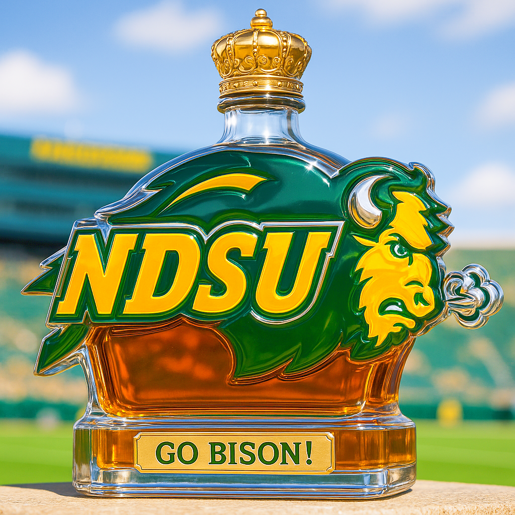 NDSU Bison Limited-Edition Whiskey Bottle