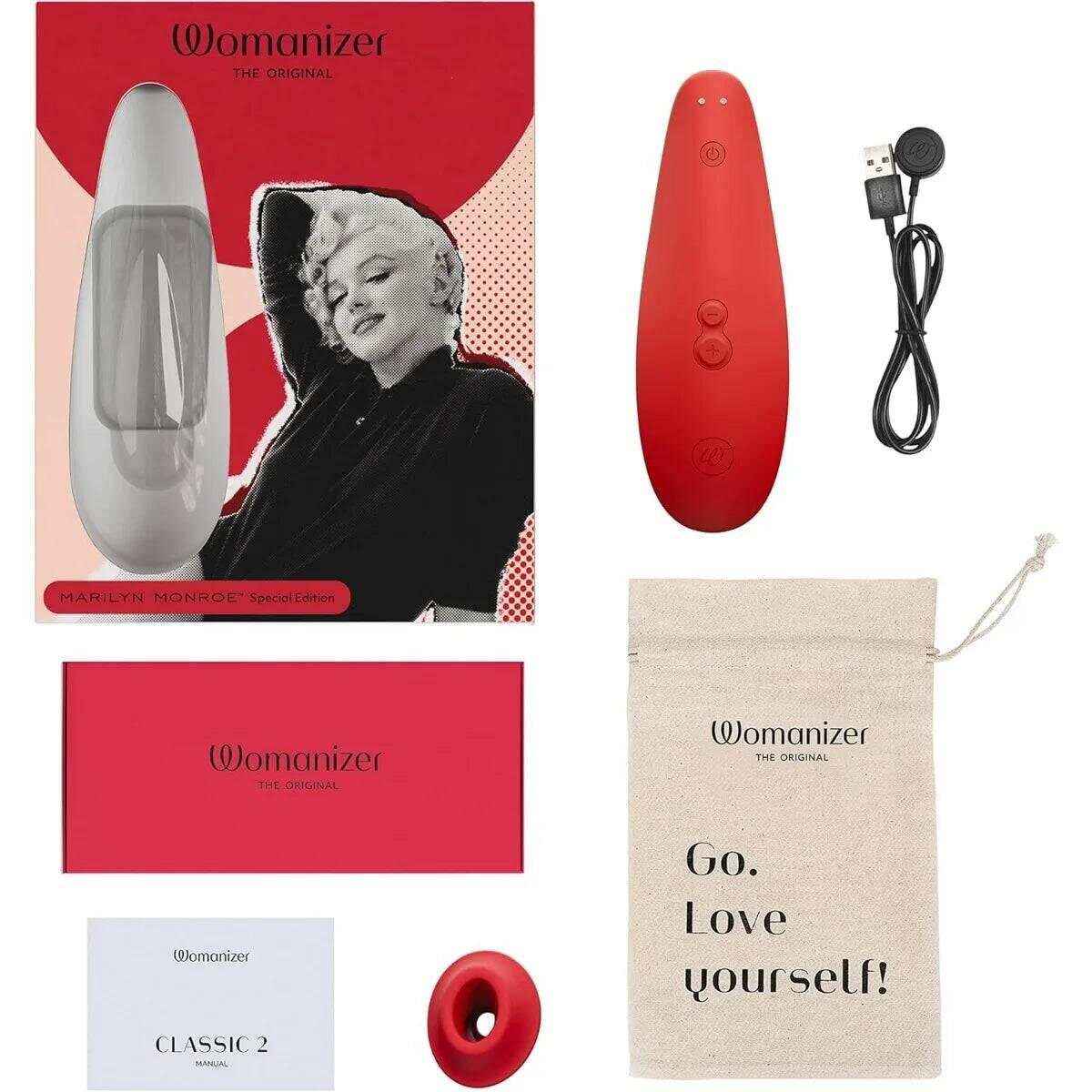 Womanizer x Marilyn Monroe Special Edition Pleasure Air Sex Toys, Clitoral Sucking Vibrators, Clitoral Stimulators for Women
