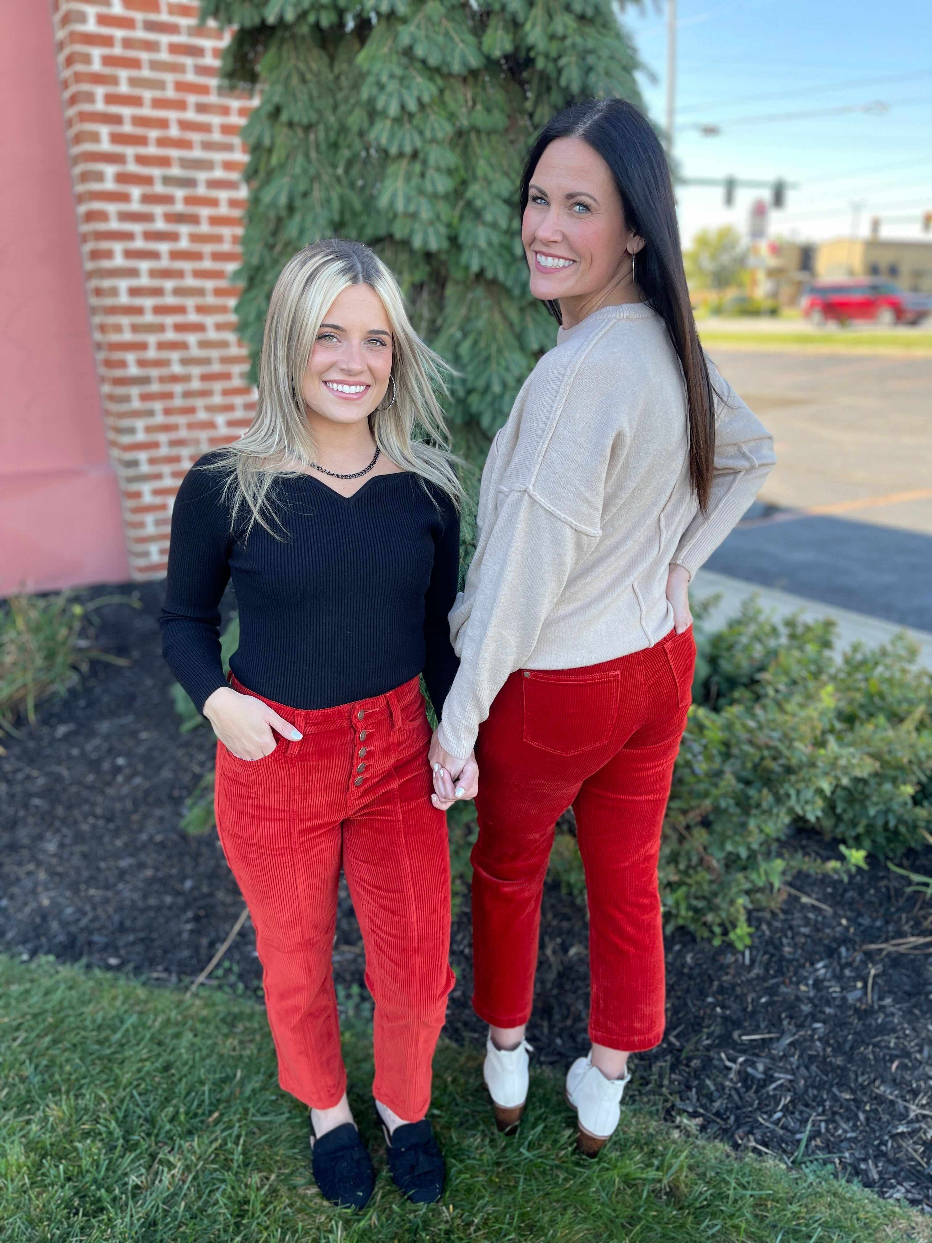 Plus/Reg Spice Up Your Life Corduroy Pants