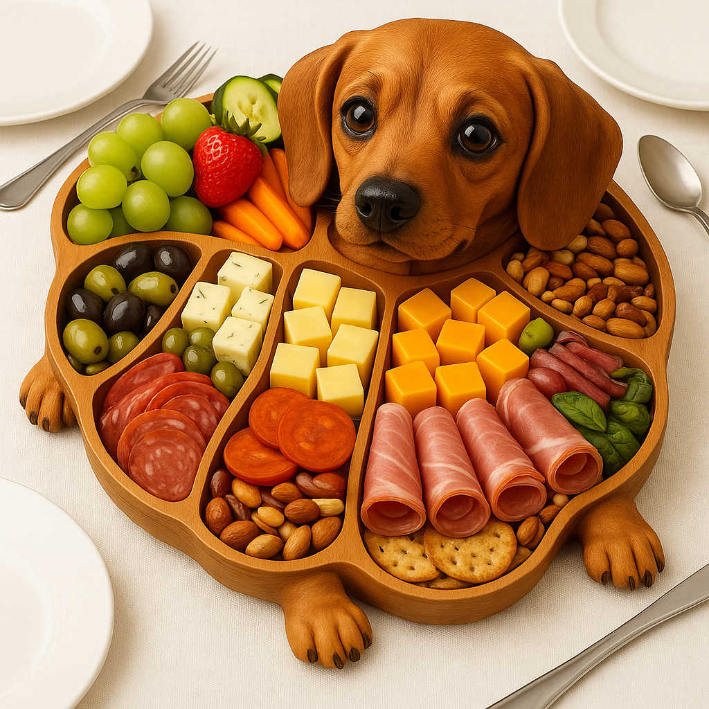 Super cute dog shaped deli dinner plate
