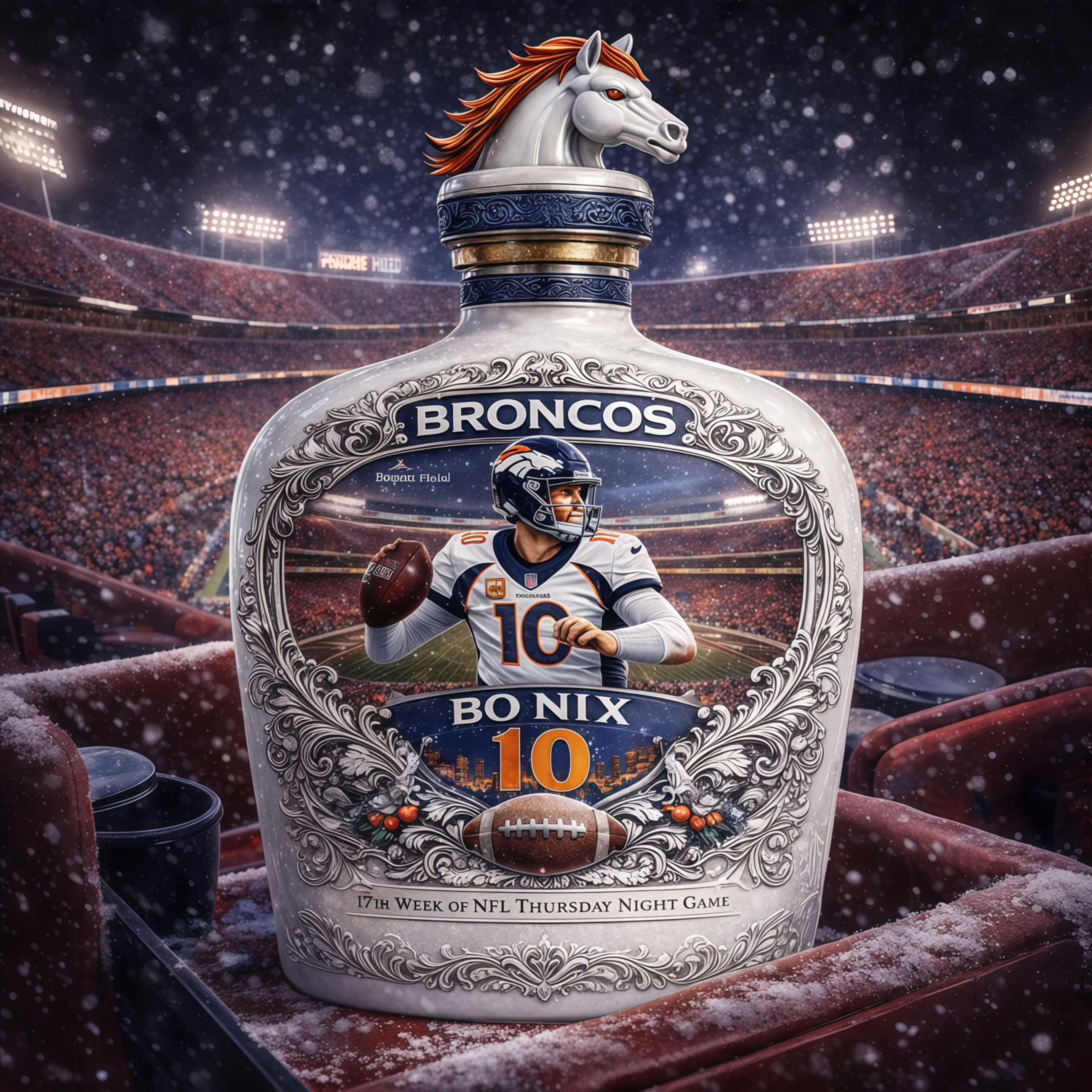 Broncos  Christmas Day Night Games Exclusive  Commemorative Whisky Bottle