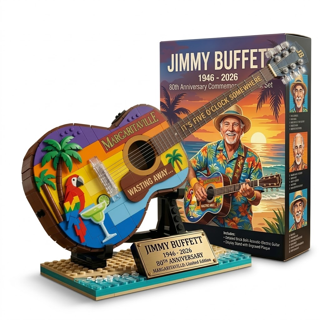 Jimmuy Buffet 80th Anniversary Guitar Brick Set