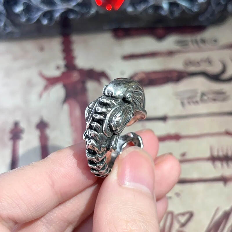 Xenomorph Ring – Adjustable Sterling Silver Chunky Band