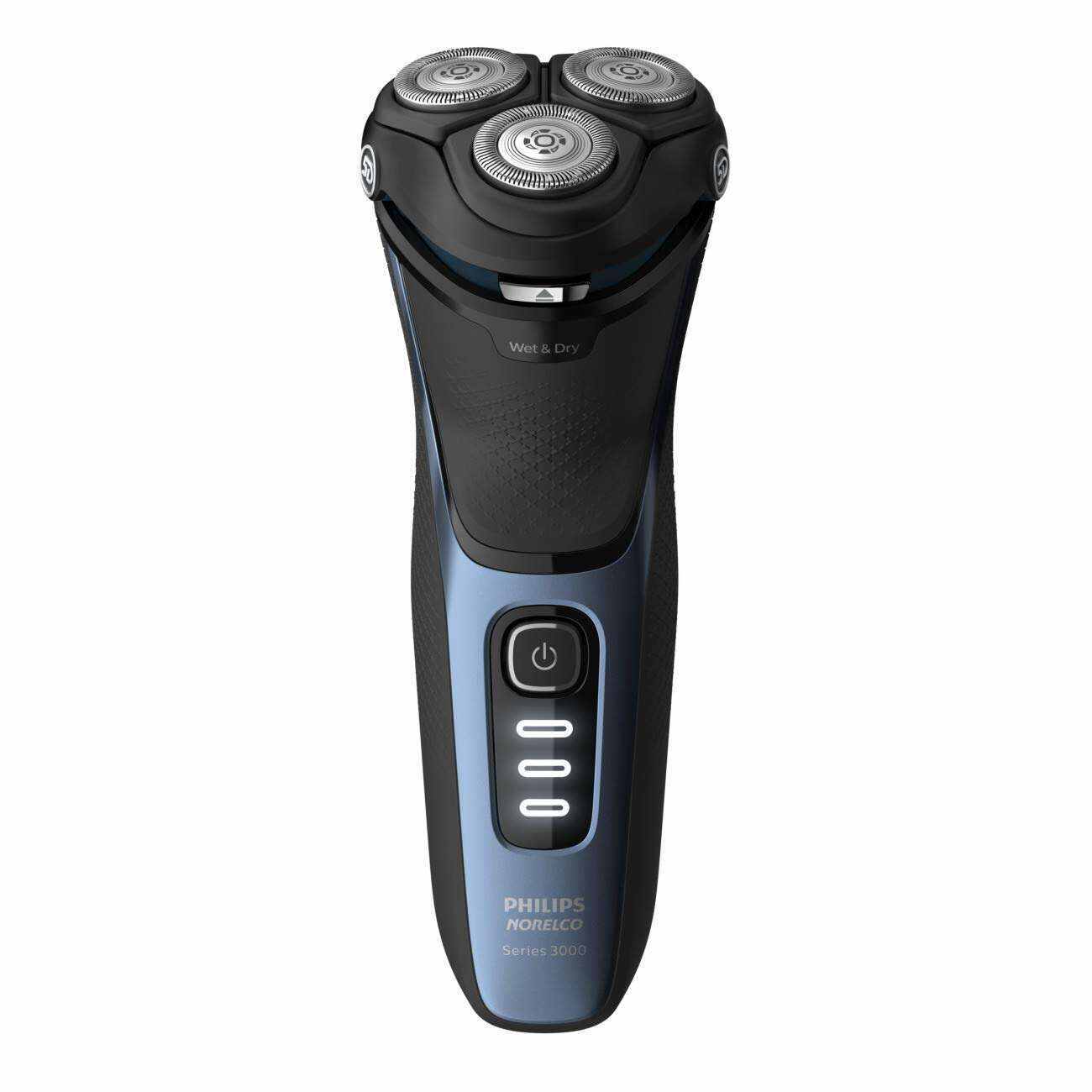 Philips Norelco Shaver 3800, Rechargeable Wet & Dry Shaver with Pop-up Trimmer, Charging Stand and Storage Pouch, Space Gray, S3311/85