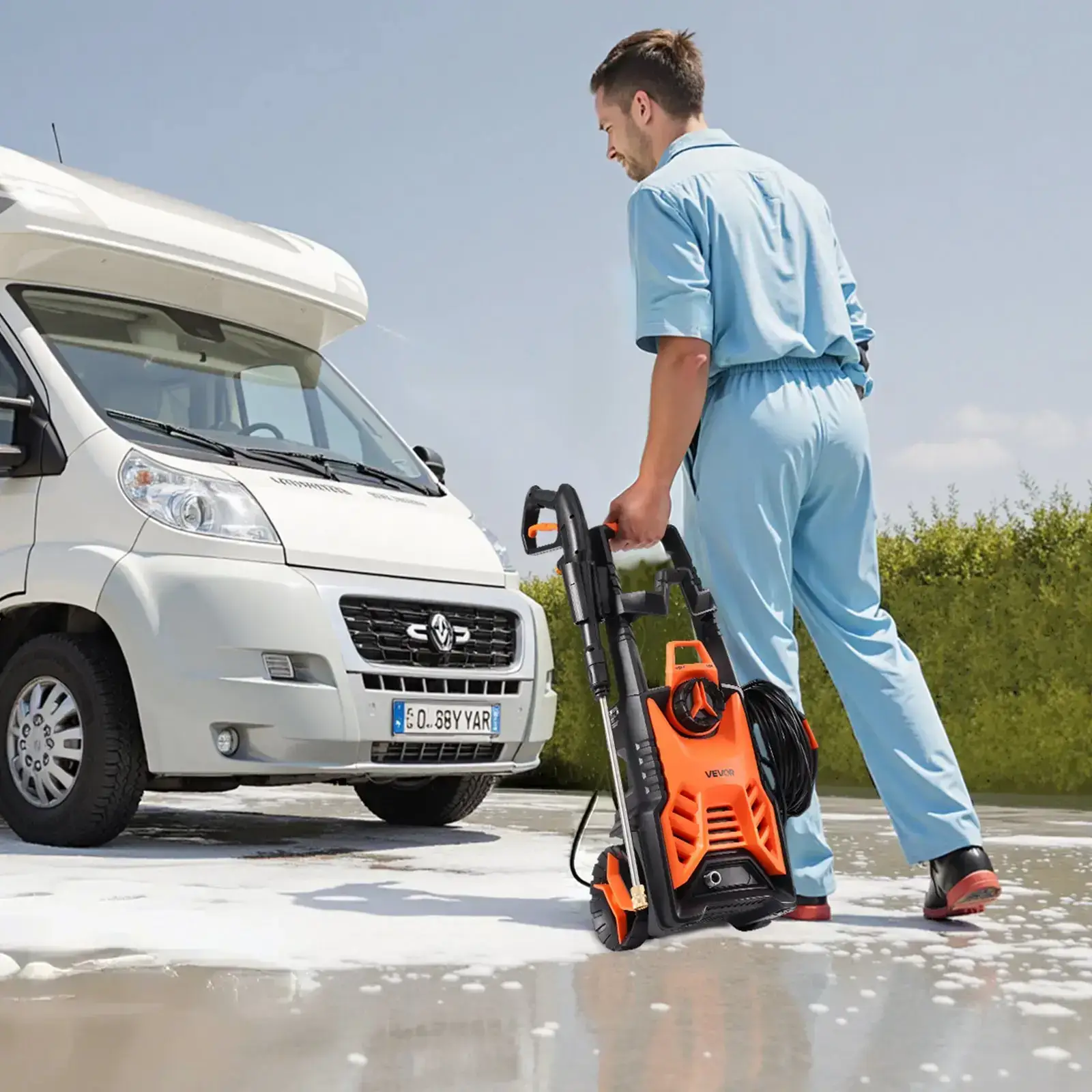 Electric Pressure Washer — 4500 PSI / 3.2 GPM Portable Pressure Washer with Adjustable Nozzle and Foam Cannon