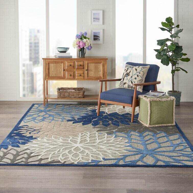 Miraloma Green/Red/Orange Indoor/Outdoor Rug
