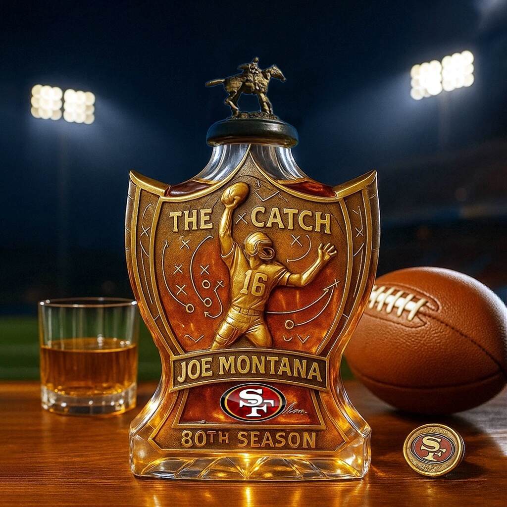 JOE MONTANA · THE CATCH — 49ers 80th Anniversary Collector’s Bottle