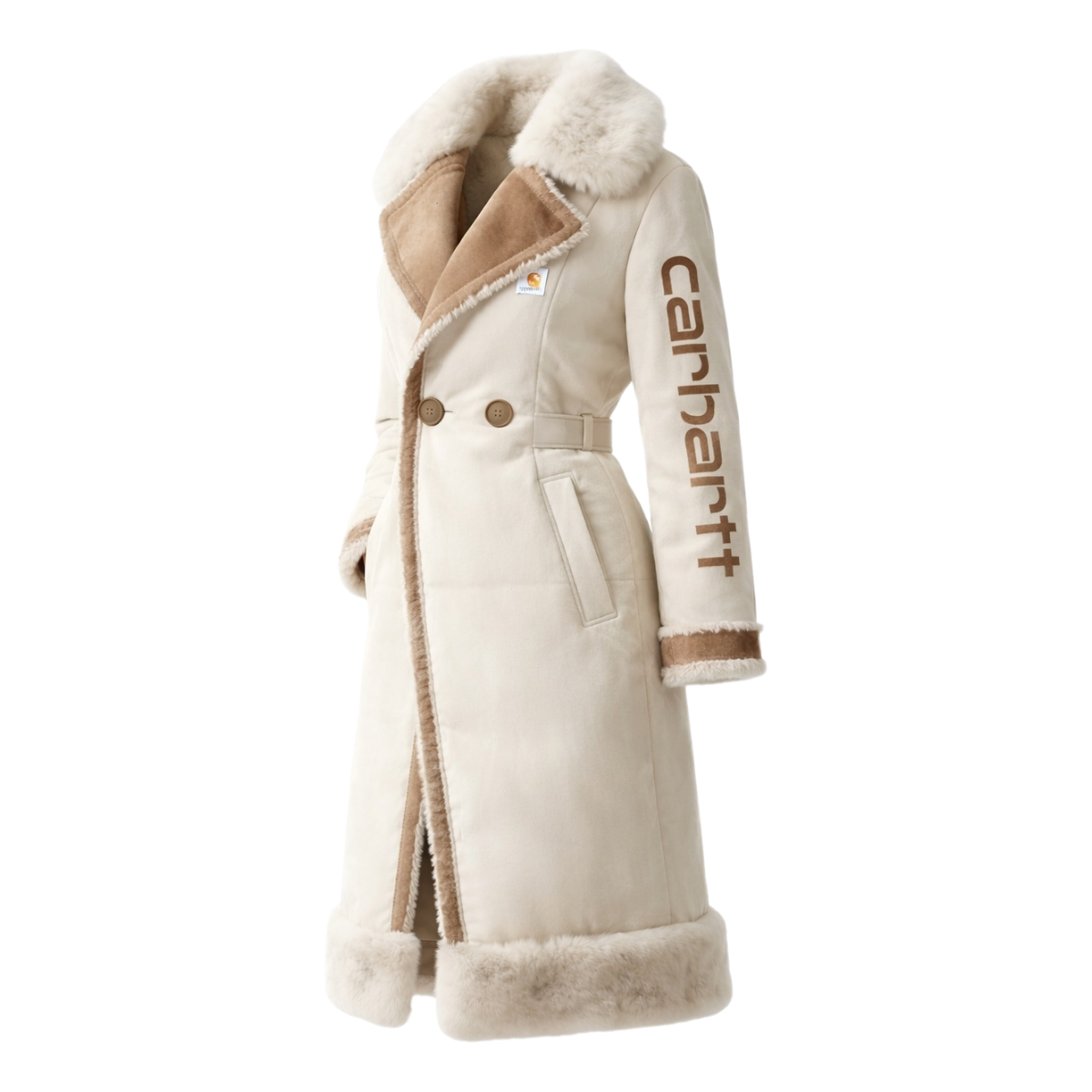 Women's Retro Thick Fur Collar Long Coat