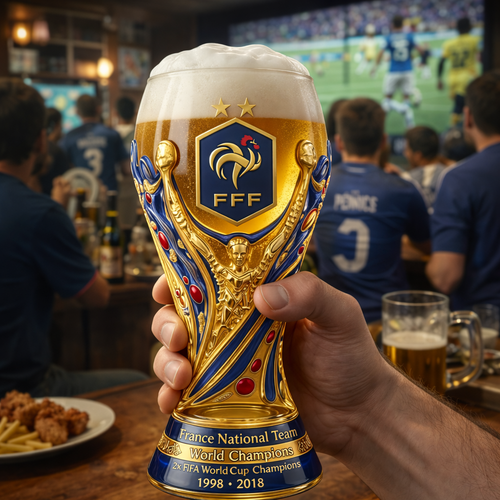 Verre en forme de trophée de la Coupe du monde de l'équipe nationale argentine